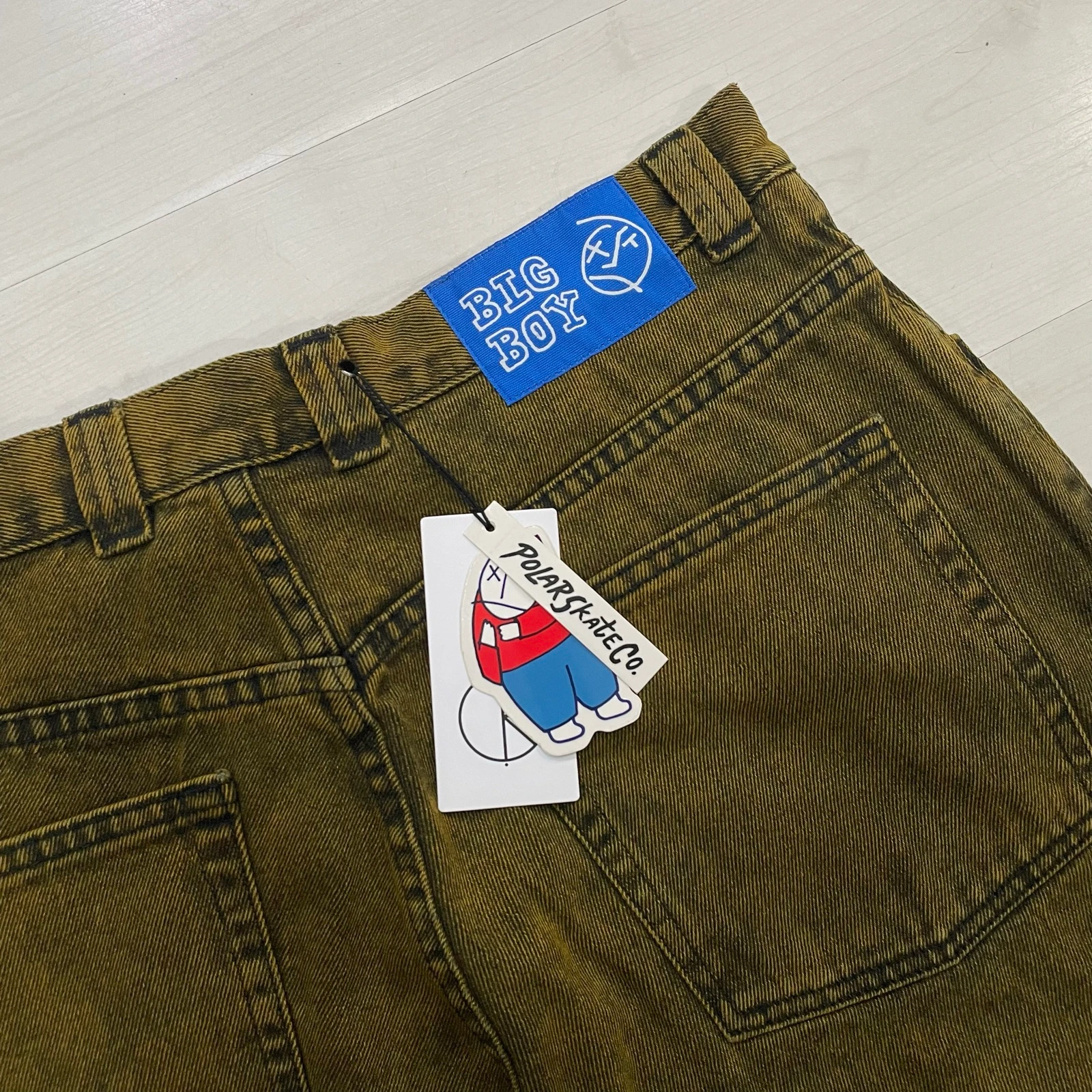 Skate Co Fleece Pants - Big Boy Jeans (Yellow Black) – photo 8